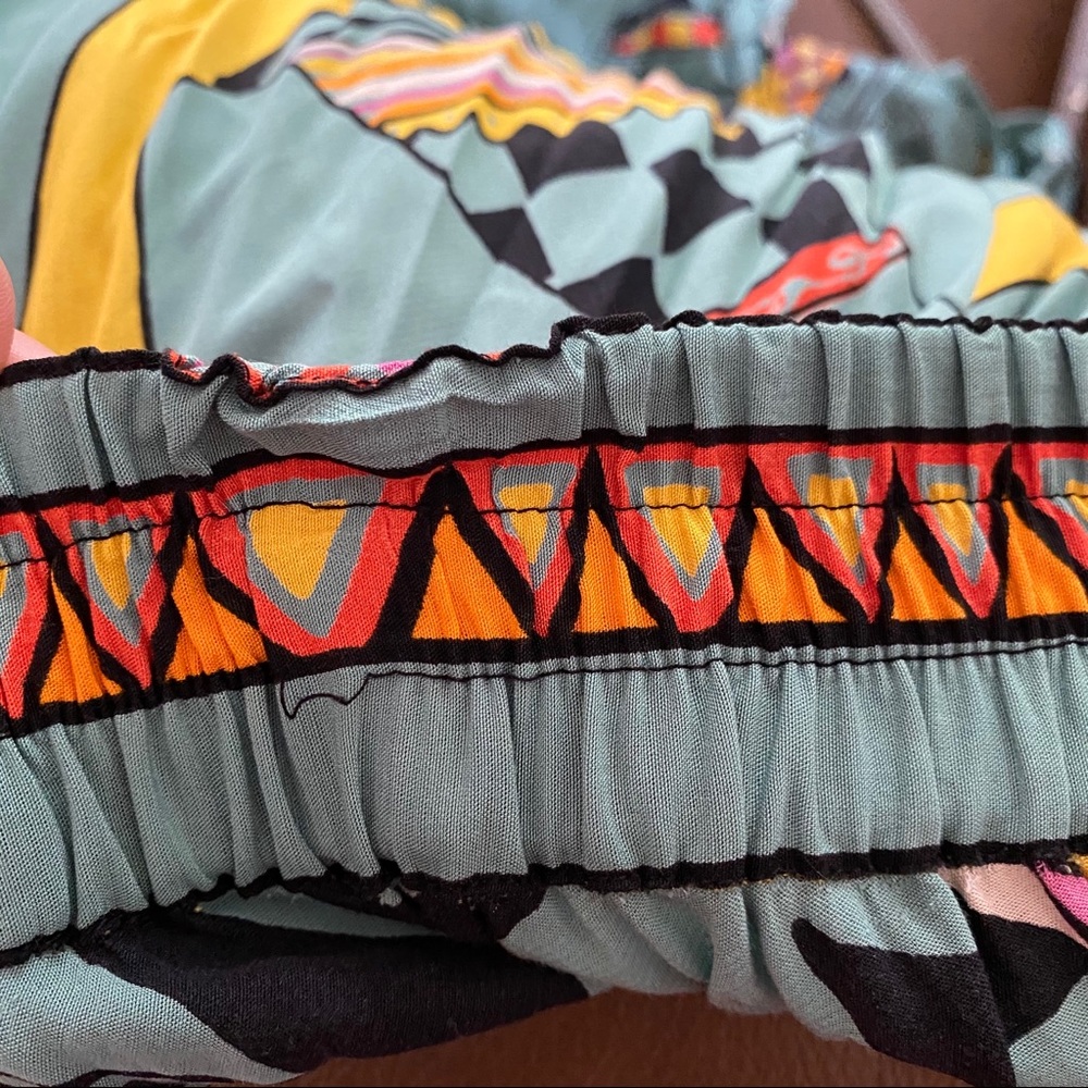 Vtg Cache Midi skirt abstract tribal Aztec people - Picture 6 of 8